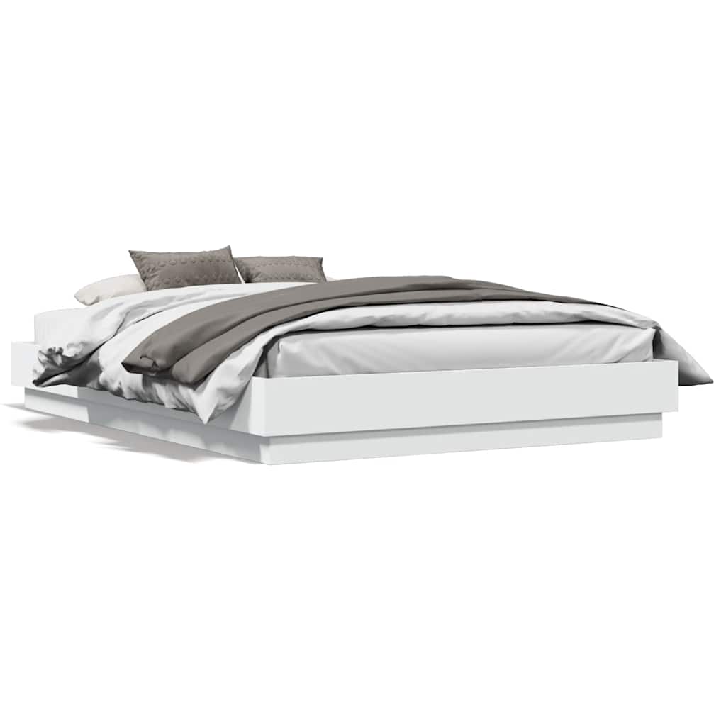Bed Frame without Mattress White 120x190 cm Small Double