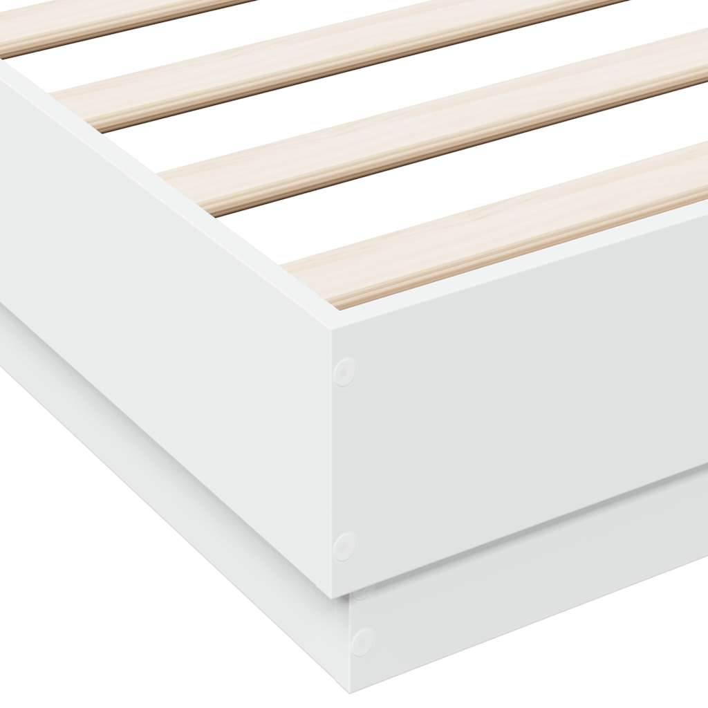 Bed Frame without Mattress White 120x190 cm Small Double