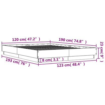 Bed Frame | Sonoma Oak | Engineered wood, Plywood | Small Double