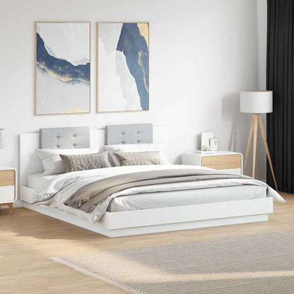 Bed Frame without Mattress White 200x200cm