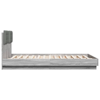 Bed Frame without Mattress Grey Sonoma 120x200 cm