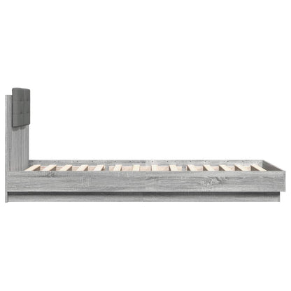 Bed Frame without Mattress Grey Sonoma 100x200 cm