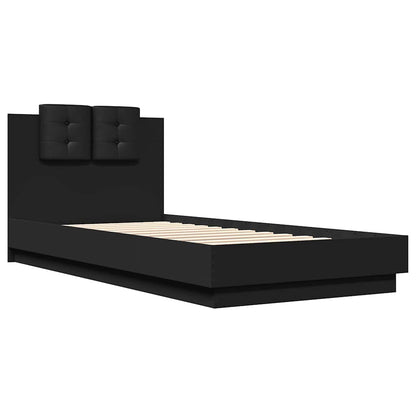 Bed Frame without Mattress Black 90x200 cm