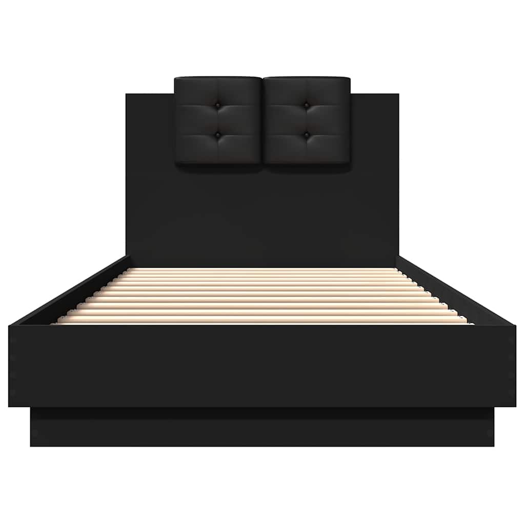Bed Frame without Mattress Black 90x200 cm