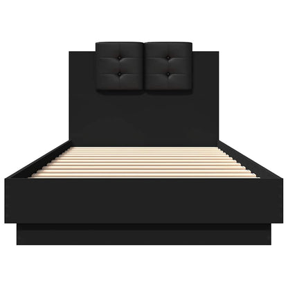 Bed Frame without Mattress Black 90x200 cm
