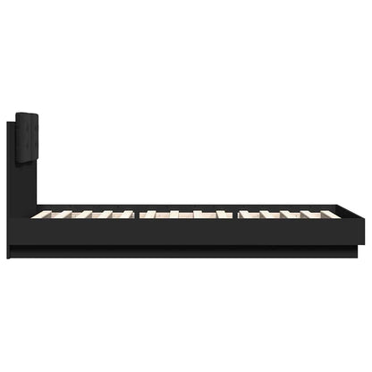 Bed Frame without Mattress Black 90x200 cm