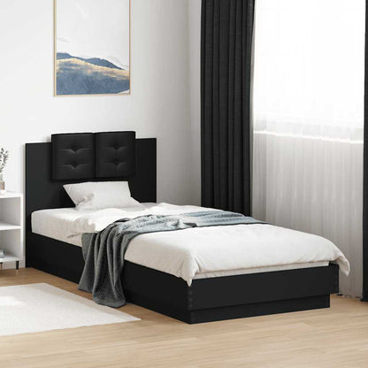 Bed Frame without Mattress Black 90x200 cm