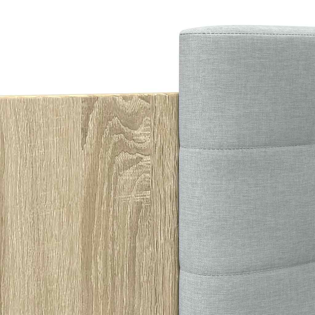 Bed Frame with Headboard Sonoma Oak 90x200 cm Engineered Wood