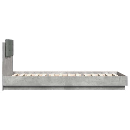 Bed Frame without Mattress Concrete Grey 90x200 cm