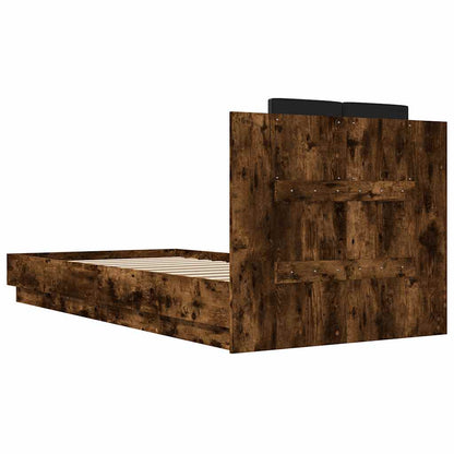 Bed Frame without Mattress Smoked Oak 90x200 cm
