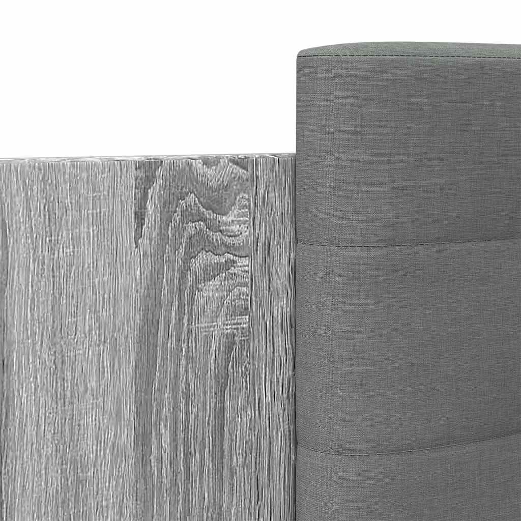 Bed Frame with Headboard Grey Sonoma 90x200 cm Engineered Wood