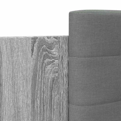 Bed Frame with Headboard Grey Sonoma 90x200 cm Engineered Wood