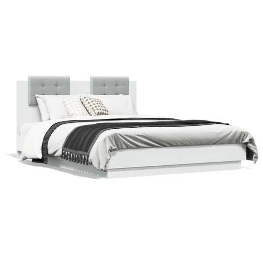 Bed Frame without Mattress White 135x190 cm Double