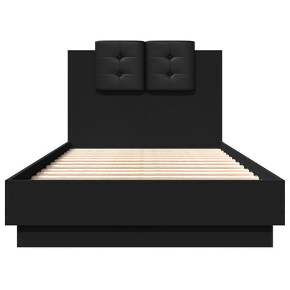 Bed Frame without Mattress Black 75x190 cm Small Single