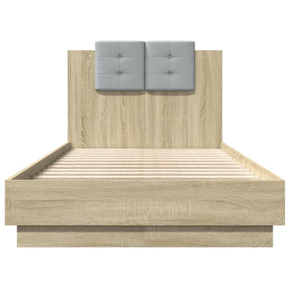 Bed Frame without Mattress Sonoma Oak 75x190 cm Small Single