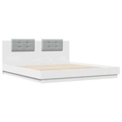 Bed Frame | White | Engineered wood | Double | USB-C | Bed Frame