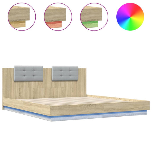 Bed Frame | Sonoma oak | Engineered wood, Plywood | Super King