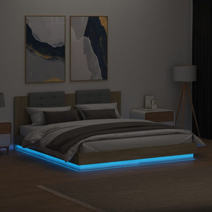 Bed Frame | Sonoma oak | Engineered wood, Plywood | Super King