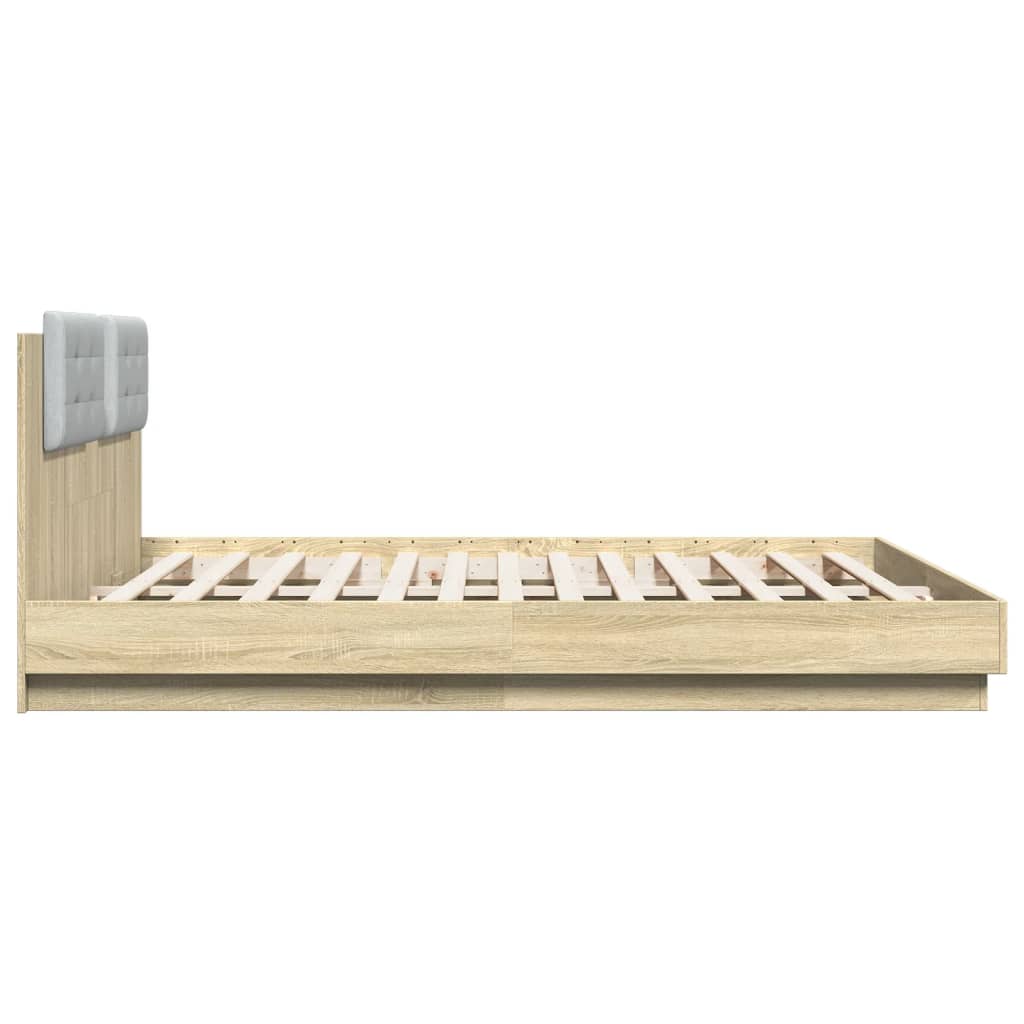 Bed Frame | Sonoma oak | Engineered wood, Plywood | Super King