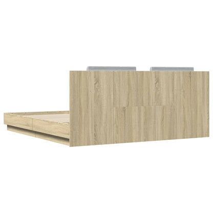 Bed Frame | Sonoma oak | Engineered wood, Plywood | Super King