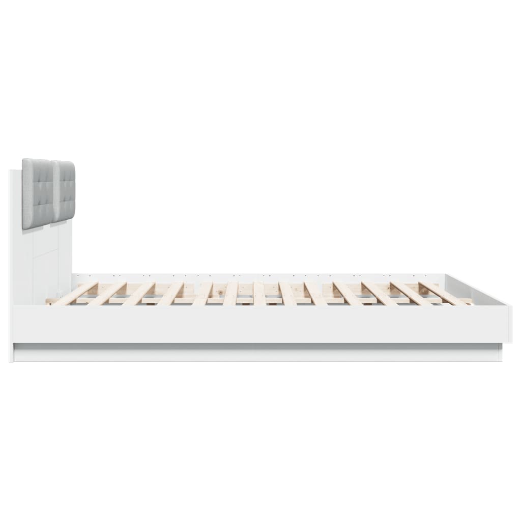 Bed Frame | White | Engineered wood, Plywood | Double | Bed Frame