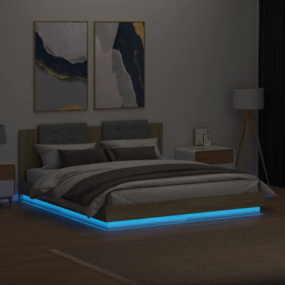 Bed Frame | Sonoma oak | Engineered wood, Plywood | Double | Bed Frame