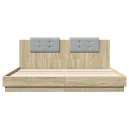 Bed Frame | Sonoma oak | Engineered wood, Plywood | Double | Bed Frame