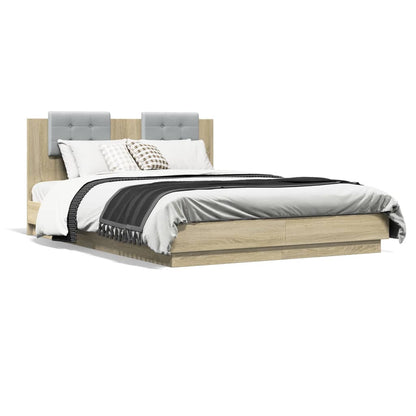 Bed Frame | Sonoma oak | Engineered wood, Plywood | Double | Bed Frame