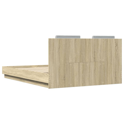 Bed Frame | Sonoma oak | Engineered wood, Plywood | Double | Bed Frame