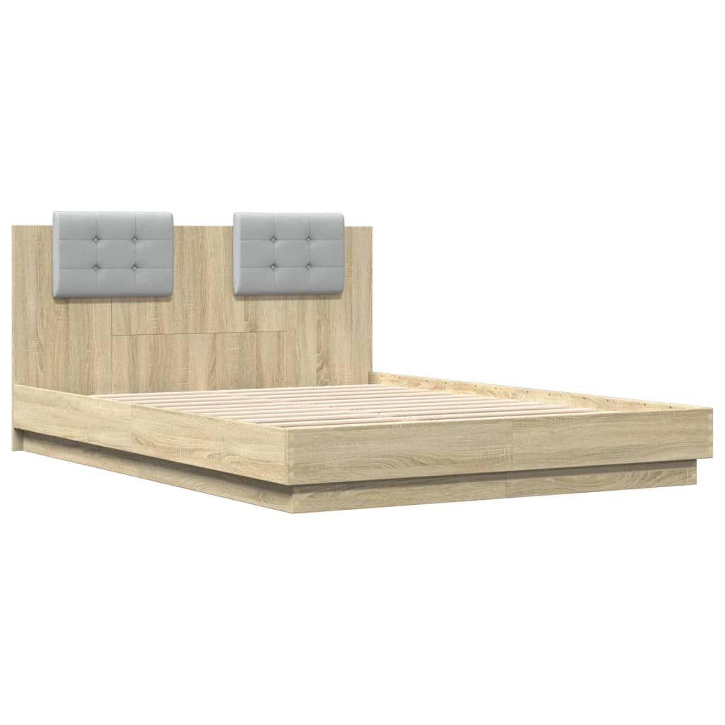 Bed Frame | Sonoma Oak | Engineered wood, Plywood | Double | Bed Frame