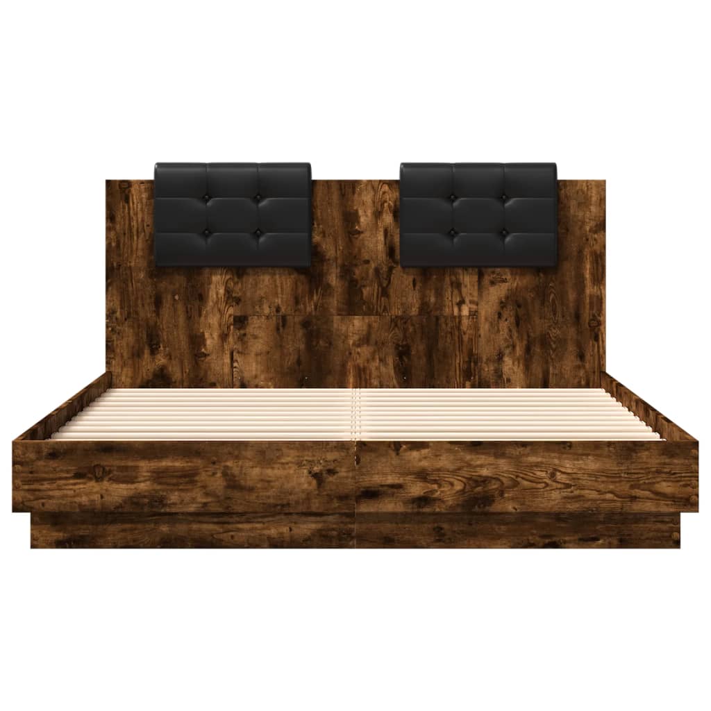 Bed Frame | Smoked oak | Engineered wood, Plywood