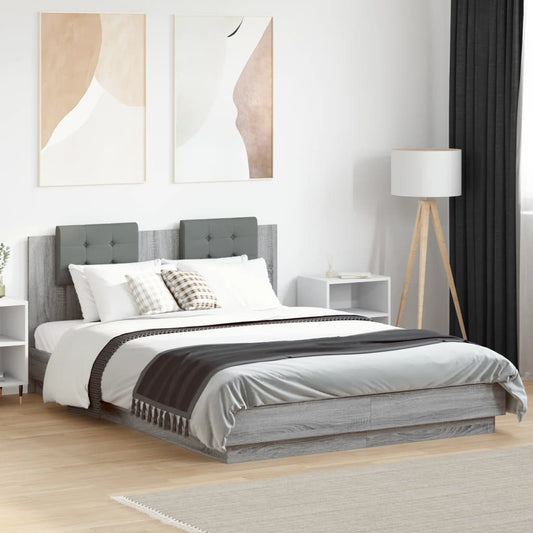 Bed Frame | Grey sonoma | Engineered wood | 120 x 200 cm | Bed Frame