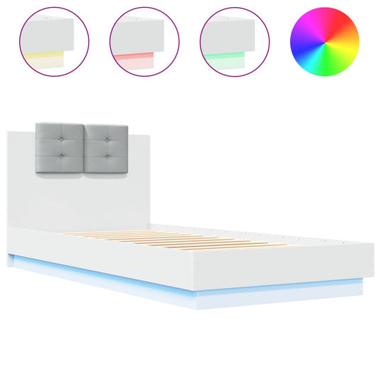 Bed Frame | White | Engineered wood, Plywood | Single Bed