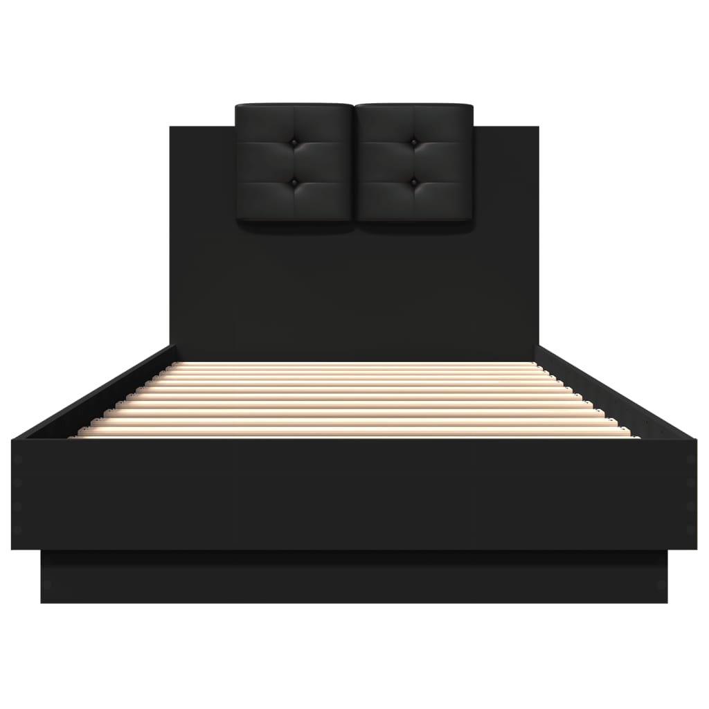 Bed Frame | Black | Engineered wood, Plywood | 100x200 cm | Bed Frame