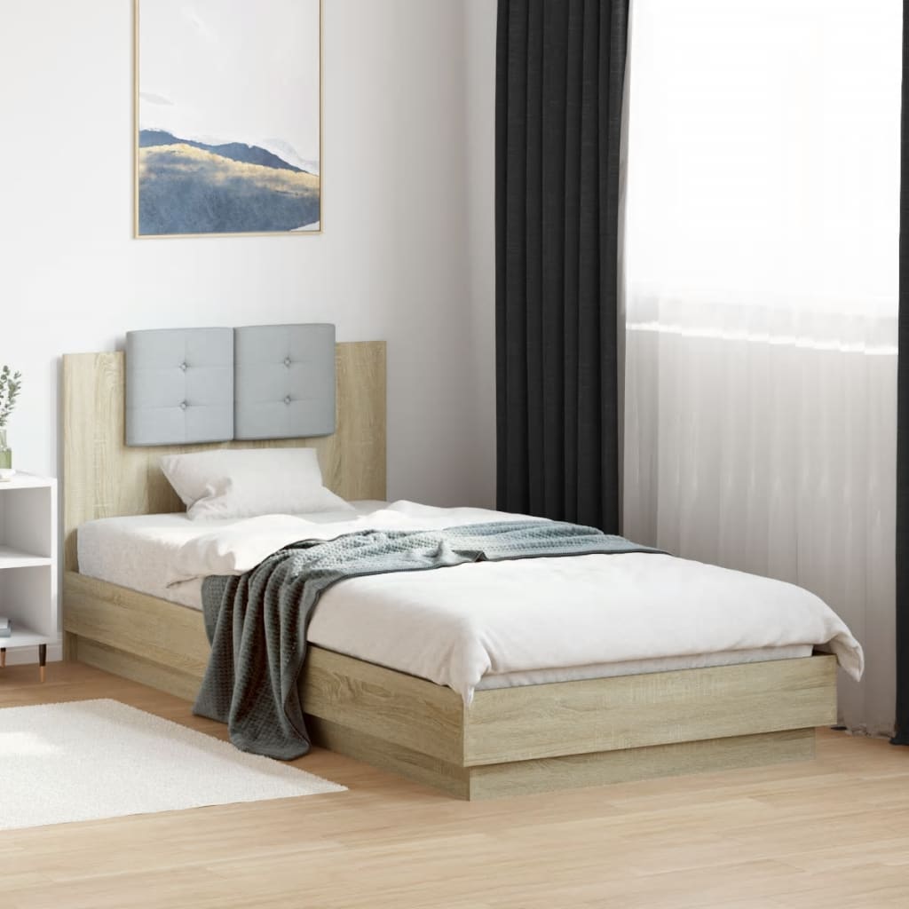 Bed Frame | Sonoma Oak | Engineered wood, Plywood | Single | Bed Frame