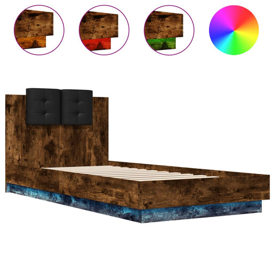 Bed Frame | Smoked Oak | Engineered wood, Plywood | Single | Bed Frame