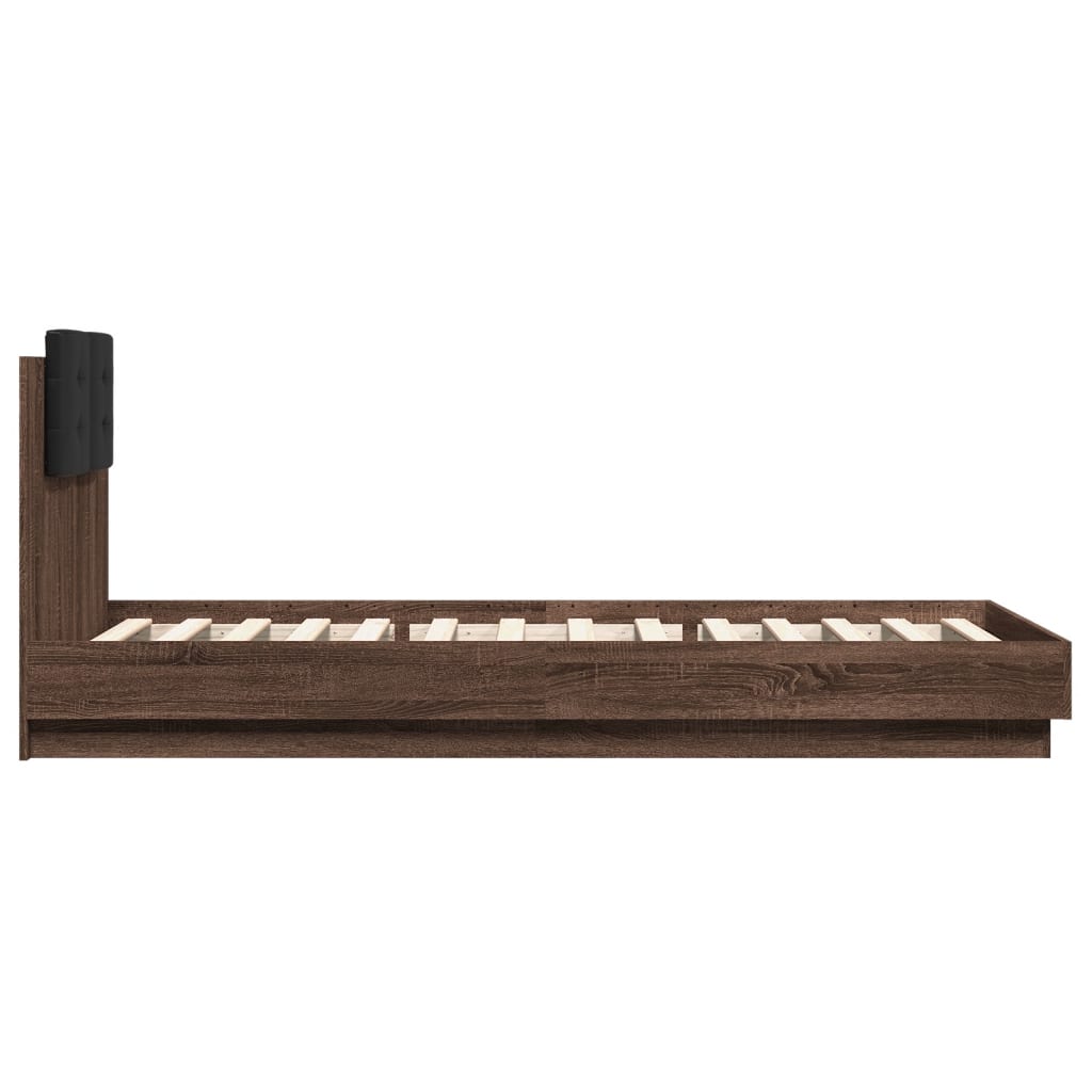 Bed Frame | Brown Oak | Engineered wood | Single | Bed Frame