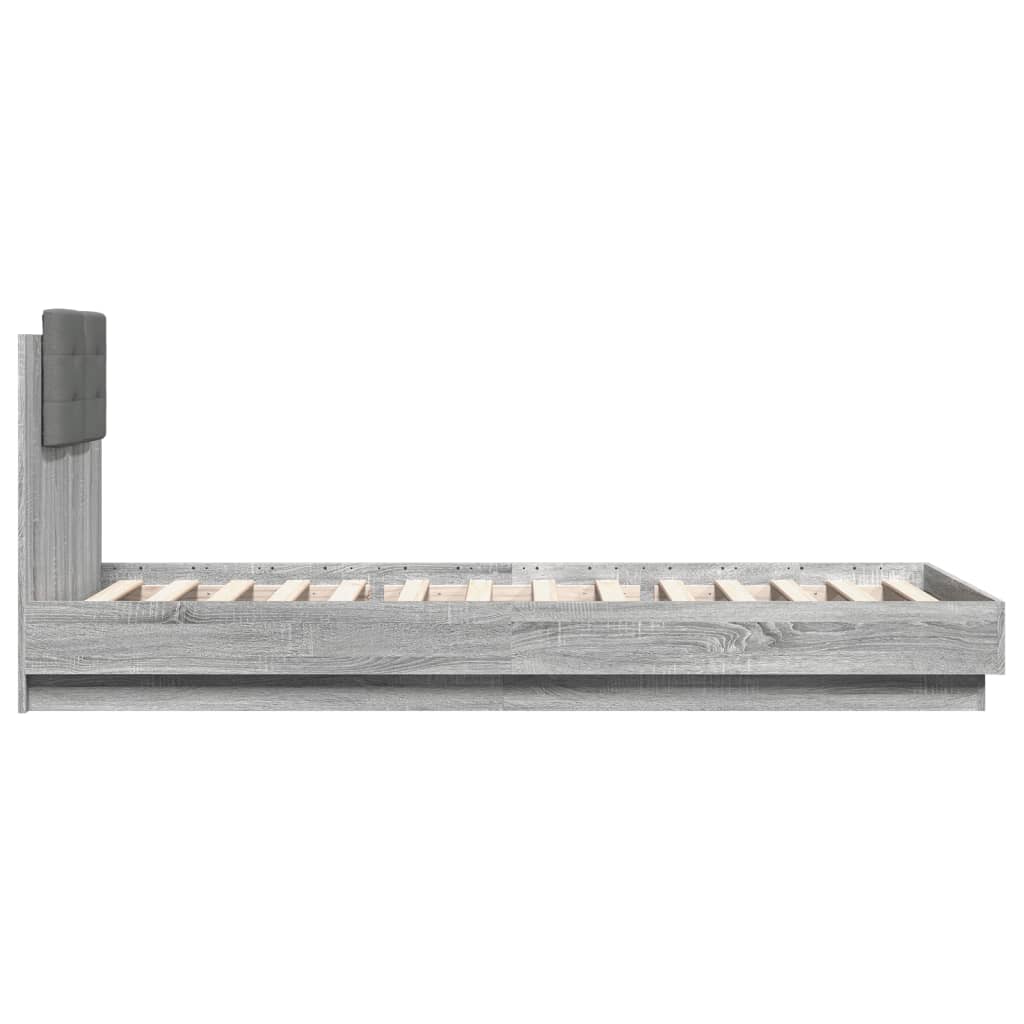 Bed Frame | Grey Sonoma | Engineered wood | 90x200 cm | Bed Frame