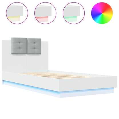 Bed Frame | White | Engineered wood | Single | Bed Frame | Rectangular