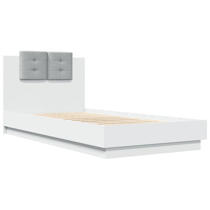 Bed Frame | White | Engineered wood | Single | Bed Frame | Rectangular