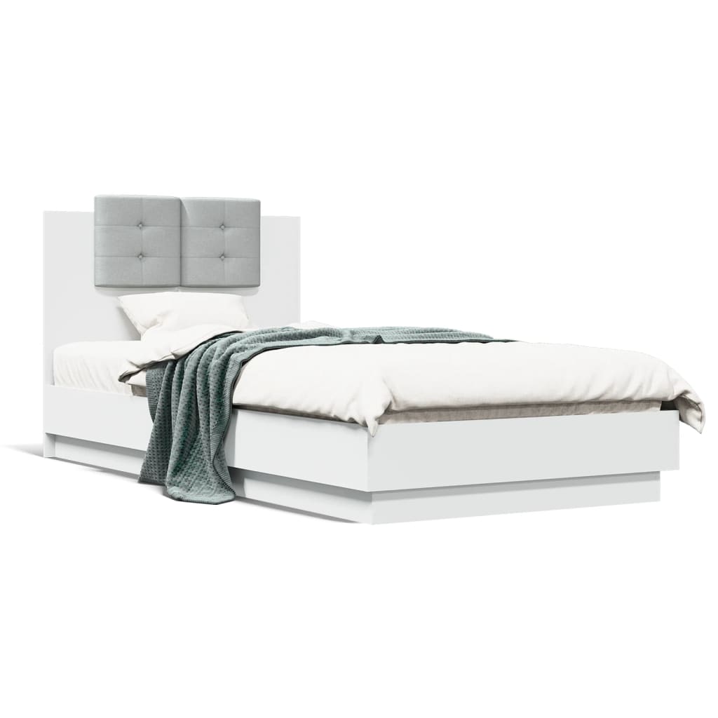 Bed Frame | White | Engineered wood | Single | Bed Frame | Rectangular
