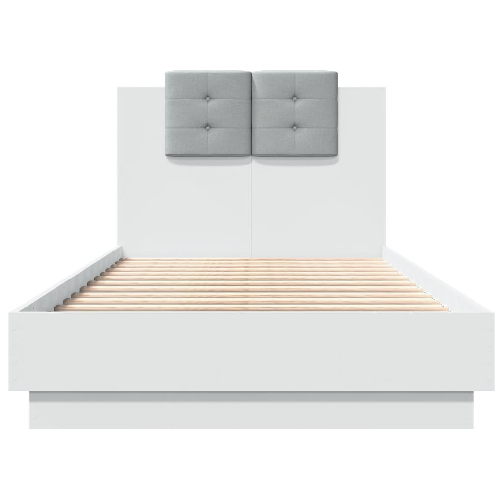 Bed Frame | White | Engineered wood | Single | Bed Frame | Rectangular