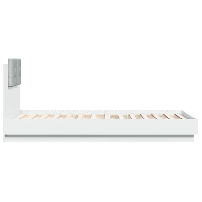 Bed Frame | White | Engineered wood | Single | Bed Frame | Rectangular