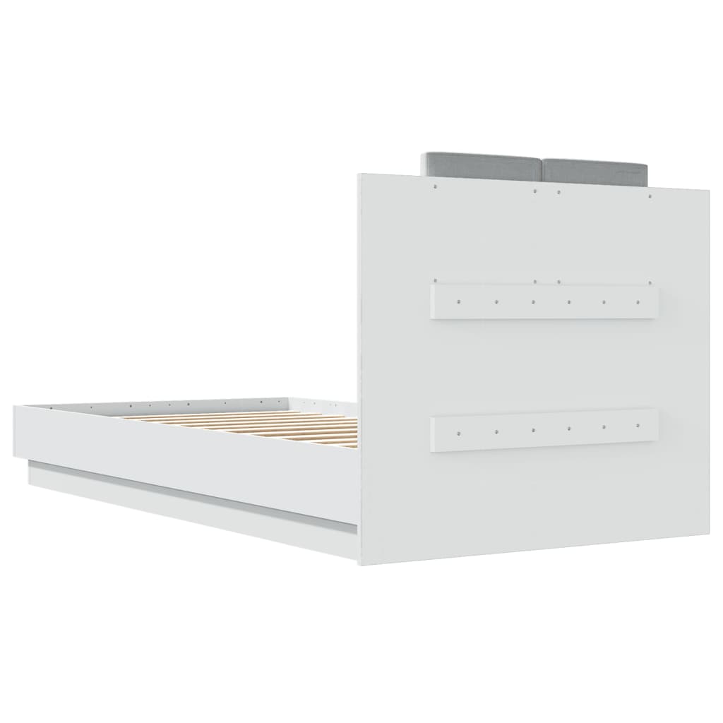 Bed Frame | White | Engineered wood | Single | Bed Frame | Rectangular