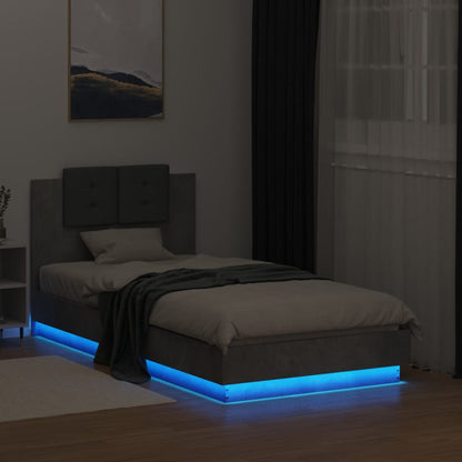 Bed Frame | Concrete Grey | Engineered wood | Small Single | Bed Frame