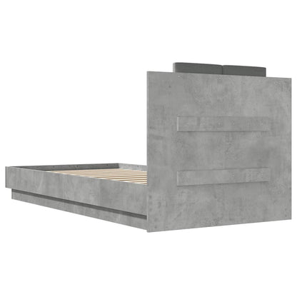Bed Frame | Concrete Grey | Engineered wood | Small Single | Bed Frame