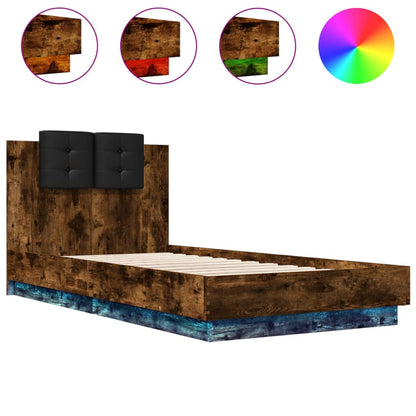 Bed Frame | Smoked Oak | Engineered wood, Plywood | Small Single