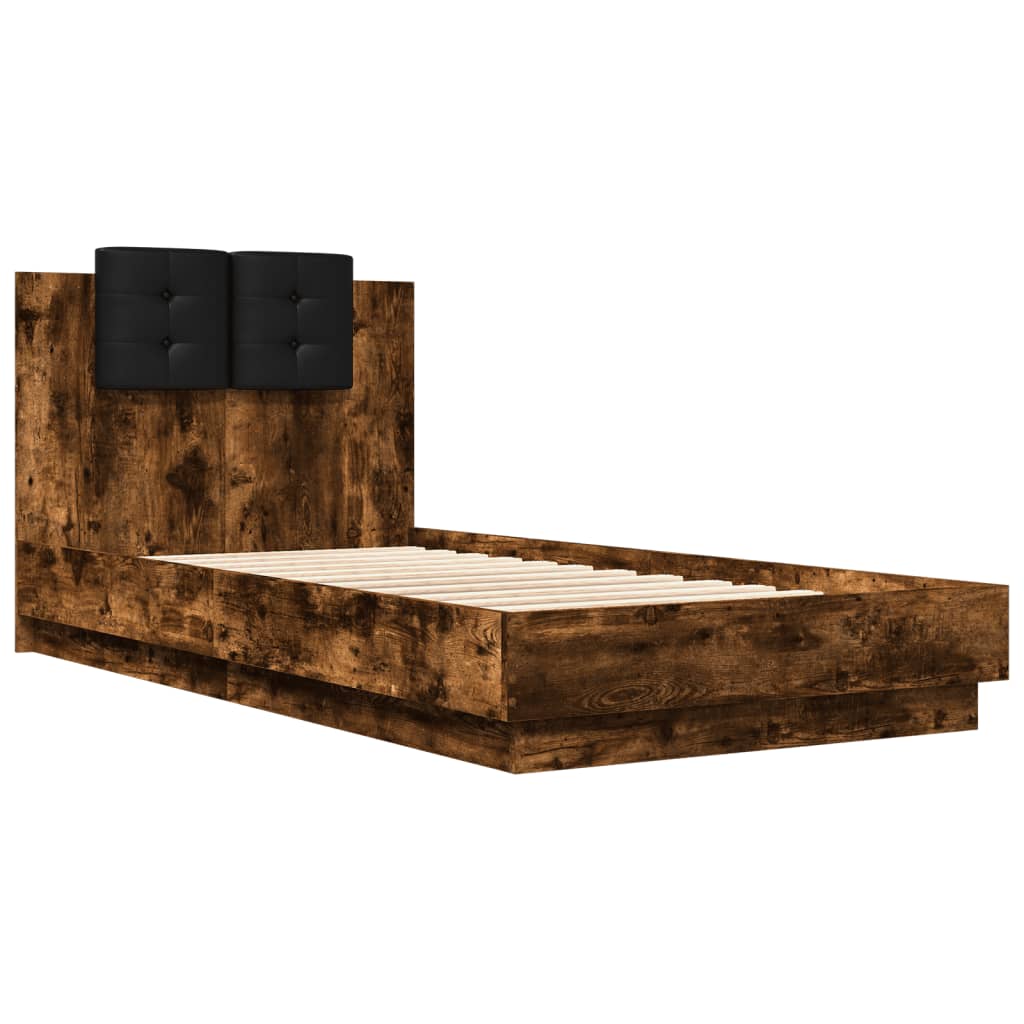 Bed Frame | Smoked Oak | Engineered wood, Plywood | Small Single