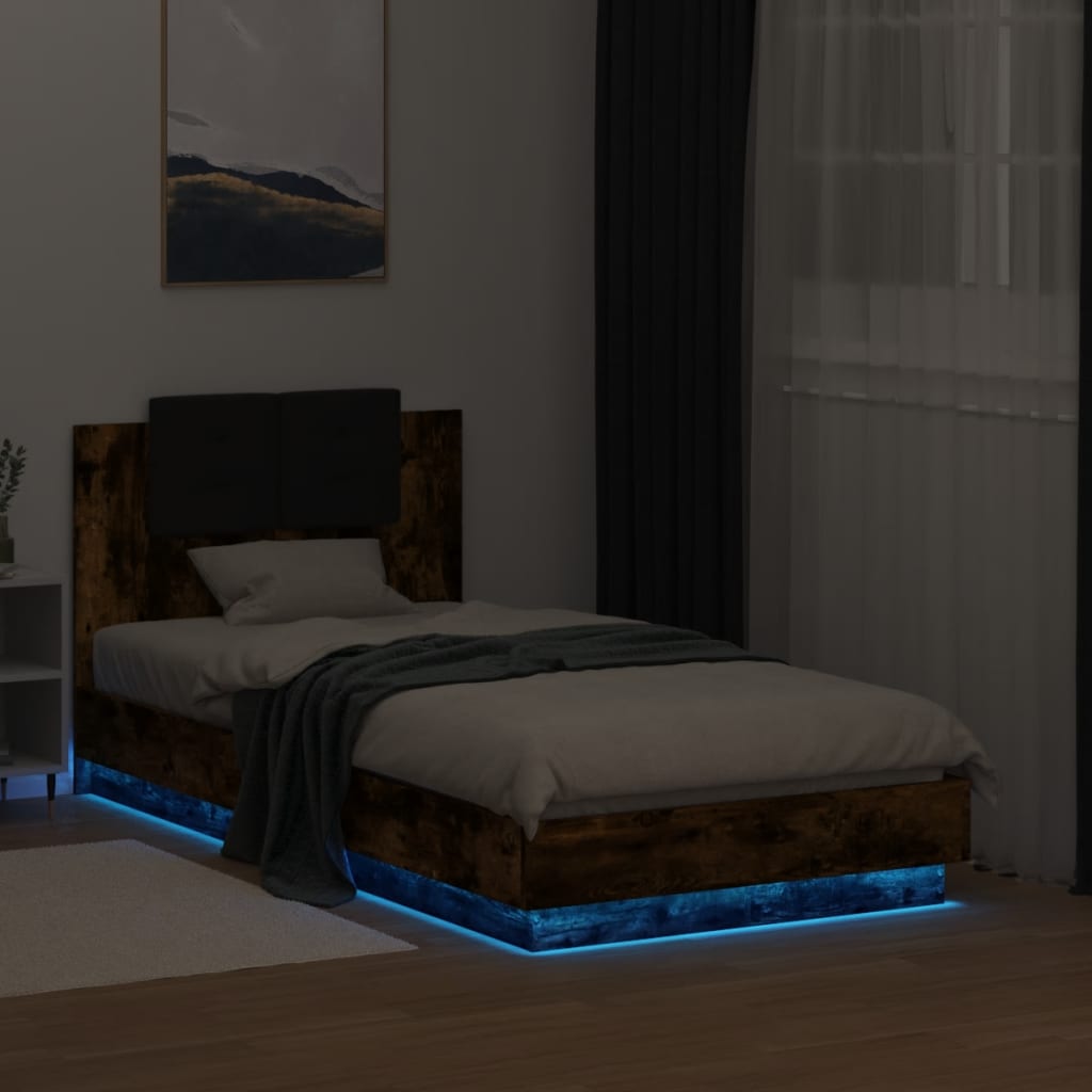Bed Frame | Smoked Oak | Engineered wood, Plywood | Small Single