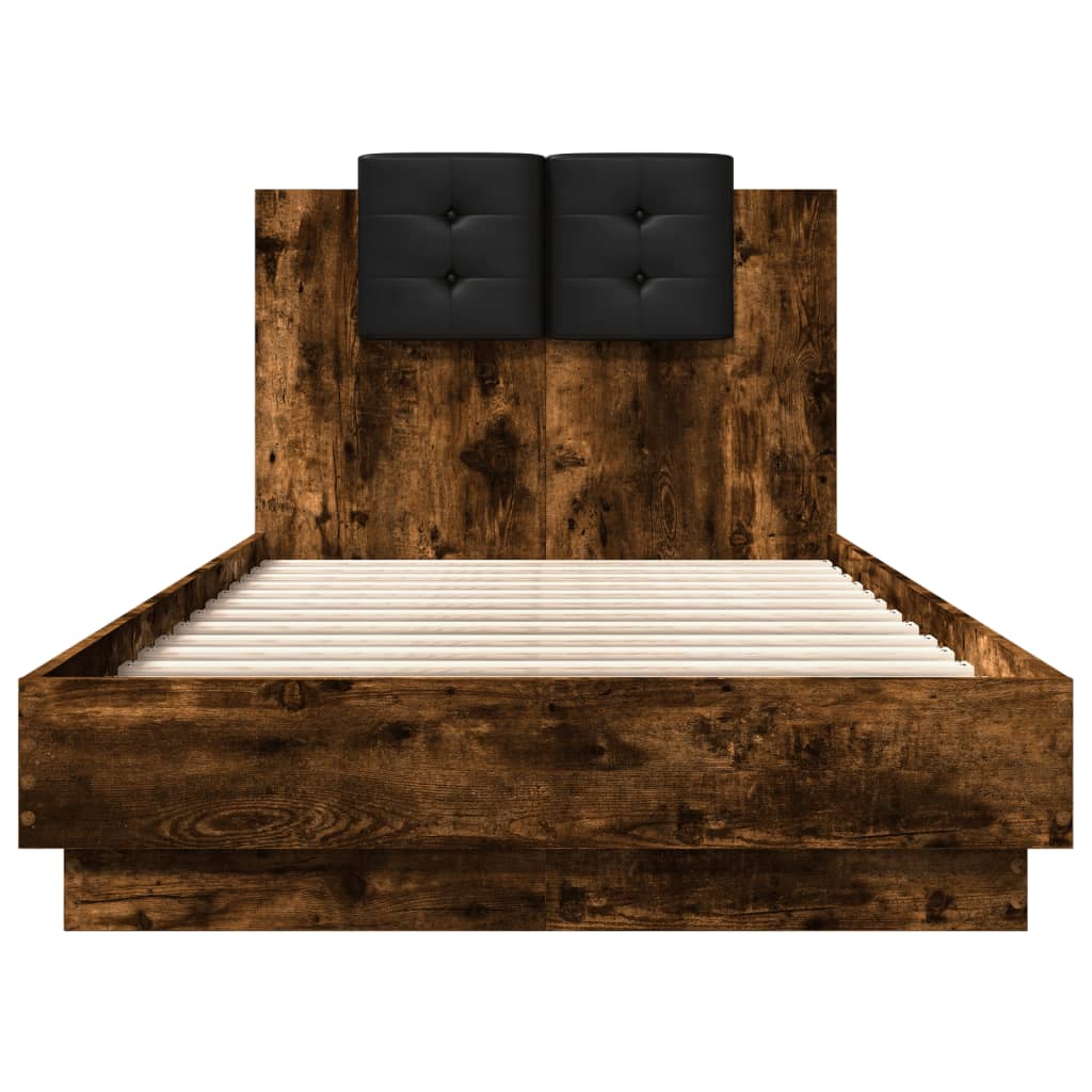 Bed Frame | Smoked Oak | Engineered wood, Plywood | Small Single